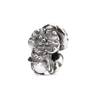 Charm Trollbeads Donna Fiori di nascita in Argento Perla TAGBE-00031 - TAGBE-00031
